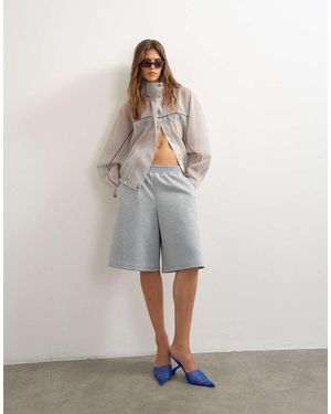 TOPSHOP Lange Jersey Short - Grijs
