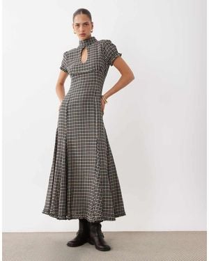 ASOS Maxi Theejurk Met Ruchezoom - Wit