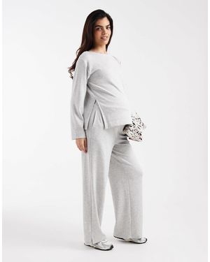 Vero Moda Wide Leg Jersey Pants Co-ord - White