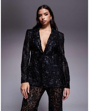 ASOS Lace Tailored Blazer Co-ord - Black