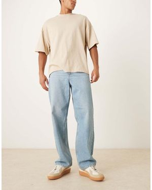 ASOS Vaqueros Amplios Con Lavado Claro Azul De