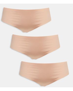 ASOS Asos Design Curve 3 Pack No Vpl And Lace Brazilian Brief - White