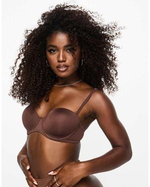 ASOS Moulded Multiway Underwired Bra - Brown