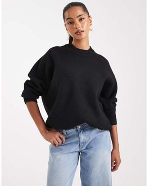 ASOS Longline Structured Jumper - Black