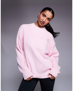 BO+TEE Bo+tee Ribbed Knit Oversized Sweater - Pink