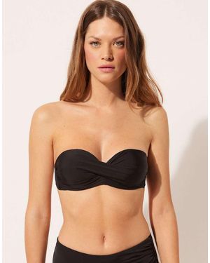 Calzedonia Calzendonia Padded Bandeau Bikini Top Indonesia - Black