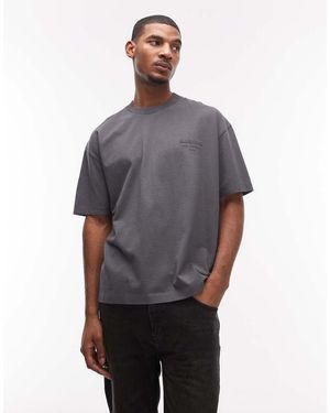 AllSaints Xander Tonal Logo T-shirt - Grey
