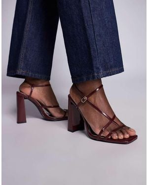SIMMI Simmi London Malinda Block Heeled Strappy Sandals - Blue