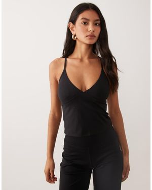 Cotton On Active Ultra Soft Tri Crossback Cami - Black