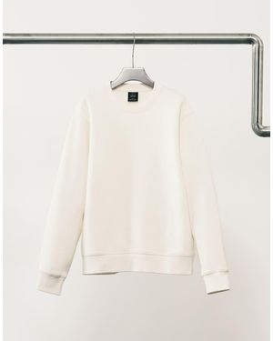 Mango Cotton Mix Crew Neck Sweatshirt - White