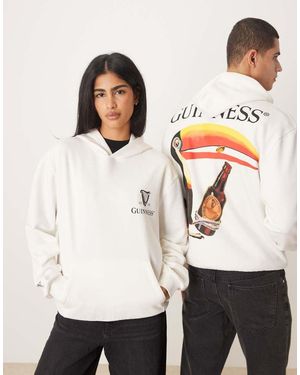 ASOS Unisex Relaxed Hoodie With Guinness Print - White