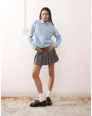 Noisy May Camisa Vaquera Con Lavado De - Azul