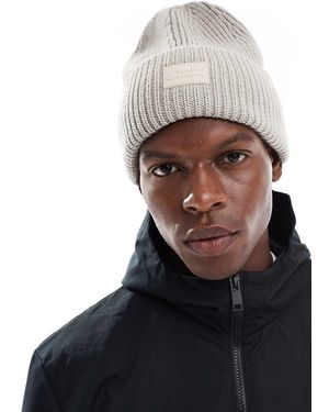 Jack & Jones Berretto Color Panna Con Logo - Nero