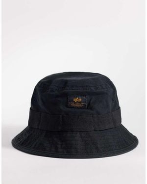 Alpha Industries Logo Bucket Hat - Blue