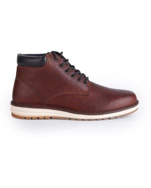 Thomas Crick Wells Leather Chukka Lace-Up Boots - Brown