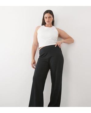 4505 Curve Icon Wide Leg Dance Pant With Seam Detail - Black