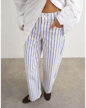 TOPSHOP Cinch jeans mit niedrigem bund und lockerer passform - Weiß