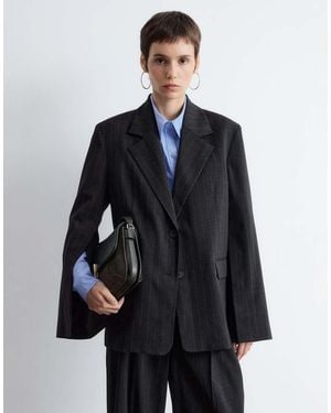 & Other Stories Co-ord Blazer With Cinch Back Detail - Blue