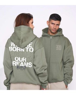Multiply Apparel Sudadera Verde Trébol Extragrande Con Capucha Y Cremallera Defense De