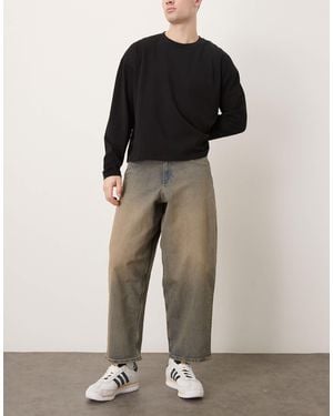 ASOS Oversized Tapered Jeans - Black