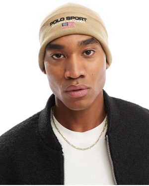 Polo Ralph Lauren Sport Capsule Logo Knit Beanie - Black