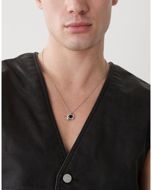 FADED FUTURE Molten Stone Pendant Necklace - Black