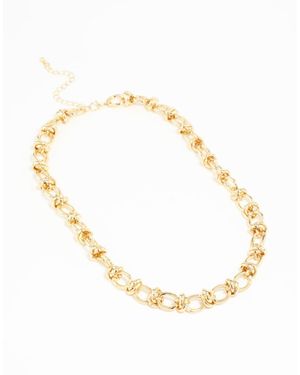 Lovisa Collar De Cadena Anudada Chapado En Oro - Metálico