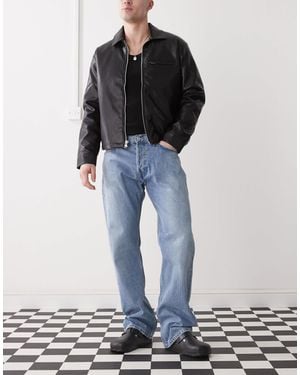 Weekday Meteor Low Rise Relaxed Straight Leg Jeans - Blue