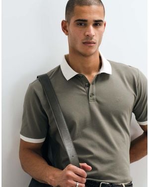 Abercrombie & Fitch Ypb Short Sleeve Polo With Contrast Collar - Green