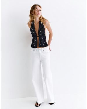Pull&Bear Loose Oversize Jeans - White