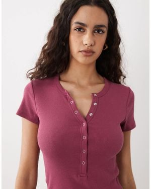 Cotton On Blake Short Sleeve Button Down Top - Red