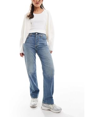 Levi's Ribcage - jean droit raccourci aux chevilles - vintage délavé - Bleu