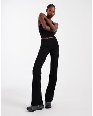 ONLY Fold Down Flare Pants - Blue