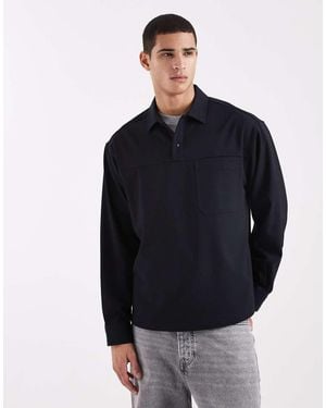 ASOS Oversized Overhead Rugby Shirt - Blue
