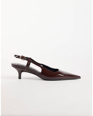 ASOS Skippy Kitten Heel Shoes - Brown