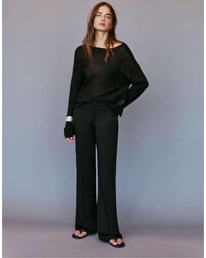Pull&Bear Ausgestellte hose mit gürtelschlaufen - Schwarz