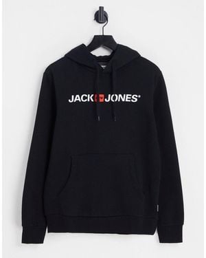 Jack & Jones Essentials Logo Hoodie - Black