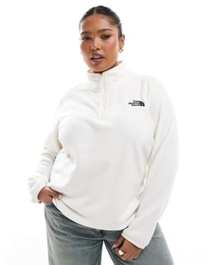 The North Face Plus - 100 glacier - polaire à col zippé - sable - Blanc