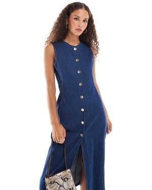 Ghospell Teo Denim Midi Dress - Blue