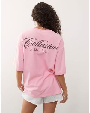 Collusion – oversize-t-shirt - Pink
