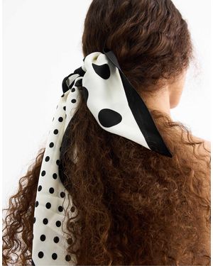 Stradivarius Écharpe à pois - écru - Marron