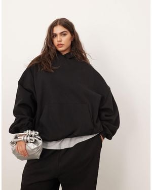 ARRANGE Curve Oversized Premium Heavyweight Hoodie - Black