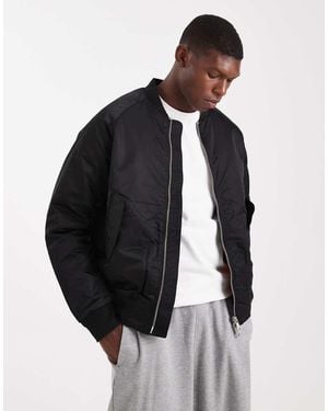 Jack & Jones Bomber With Contrast Lining - Blue
