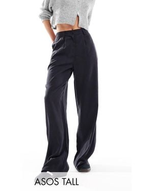 ASOS Asos Design Tall Relaxed Straight Leg Pants - Blue