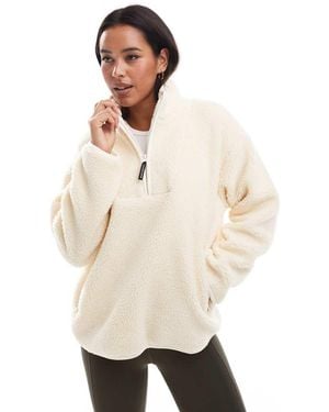 South Beach Borg Quarter Zip - Natural