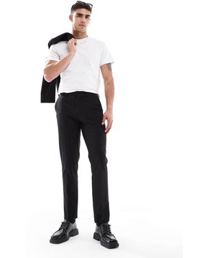ASOS Washable Slim Suit Pants With Lightweight Worsted Wool - White