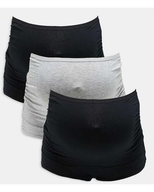 Lindex Mom Maternity 3 Pack Brazilian Brief - Black