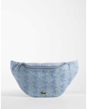 Lacoste Riñonera Azul Con Monograma De