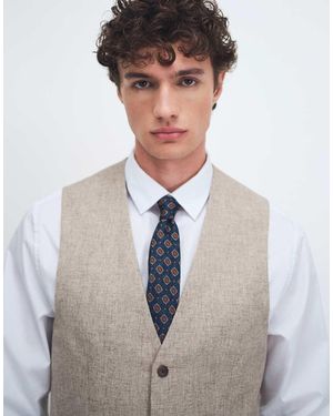 ASOS Smal Gilet Van Linnenmix - Grijs