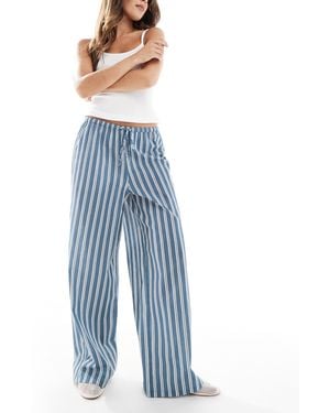 Wednesday's Girl – weit geschnittene hose - Blau